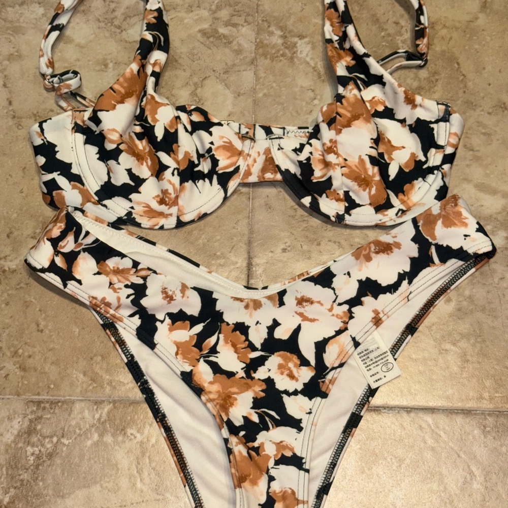 Abercrombie two piece Floral Swim Set